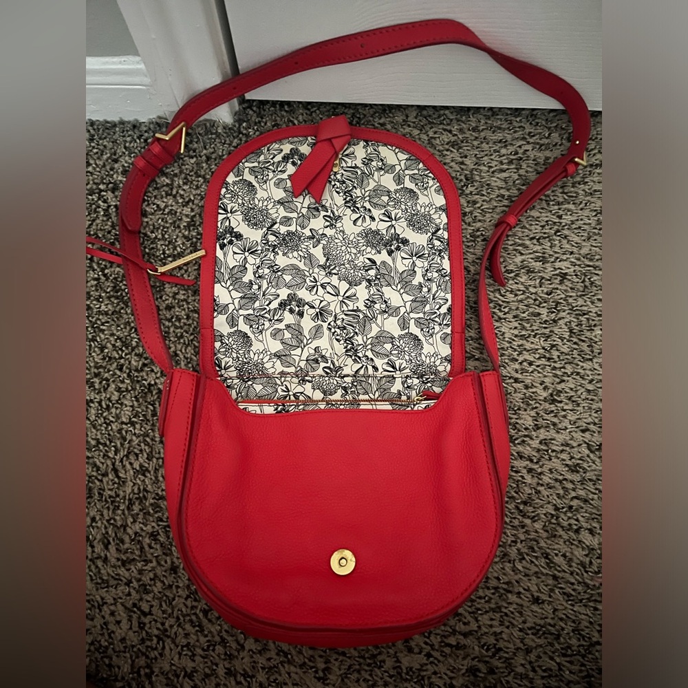Red leather Vera Bradley Crossbody